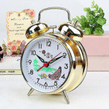 (Gold) Vintage Animated Pecking Chicken Hen Alarm Clock, Classic Mechanical Alarm Clock Wnq
