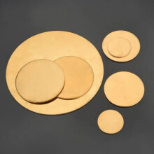 Brass Blank Round Plate Flat Sheet 7mm Diameter 0.5mm Thickness Precision Metal Disc for Crafting and Fabrication