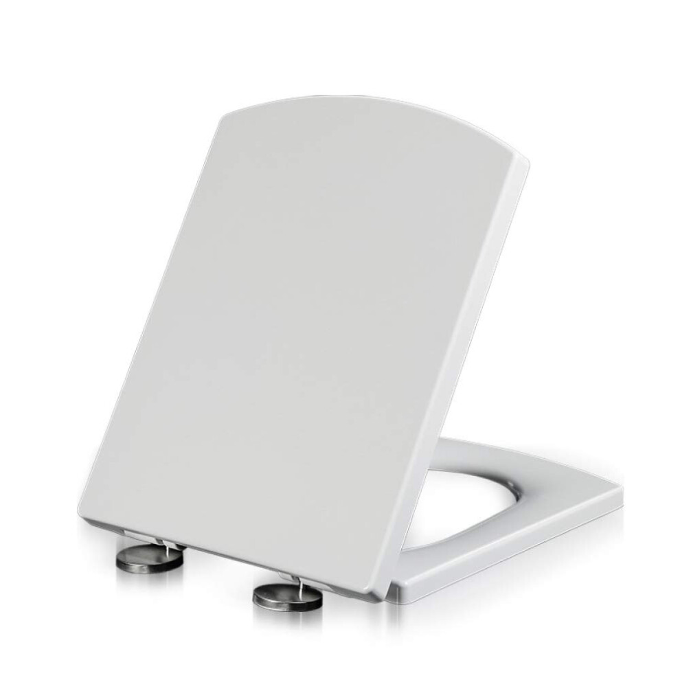 Wc-Sitz Mit Absenkautomatik, Quadratischer Toilettendeckel, Schnellverschluss, Leicht Zu Reinigen Fã¼R Badezimmer 6038364705433