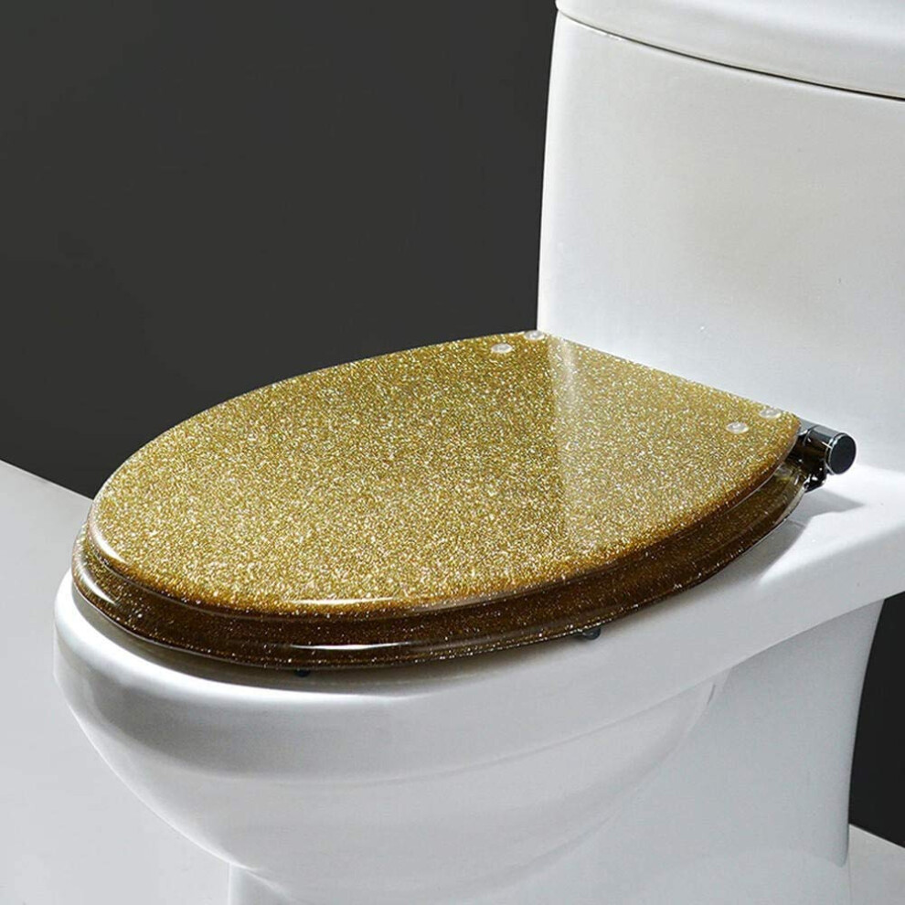 Soft Close Toilet Seat, Family Toilet Seat With Quick Release Button, Easy Clean Resin Hinges 6038364705457