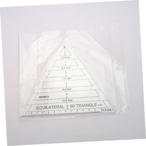 Patchwork Linear 60-Degree Triangle Acrylic Template Ruler for Cutting and Quilting Projects 1