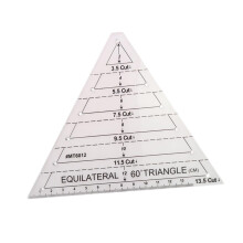 Patchwork Linear 60-Degree Triangle Acrylic Template Ruler for Cutting and Quilting Projects