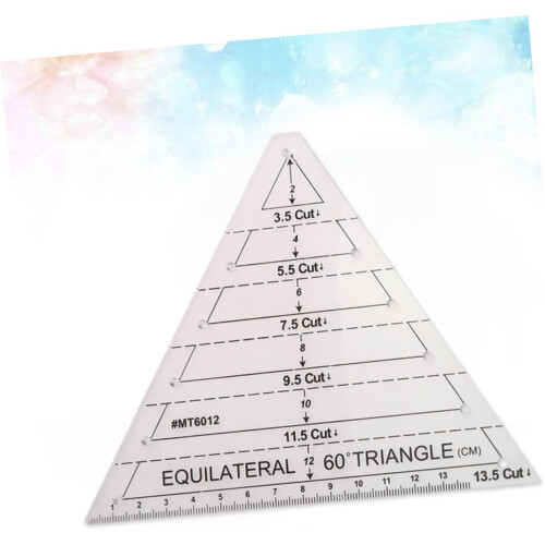 Patchwork Linear 60-Degree Triangle Acrylic Template Ruler for Cutting and Quilting Projects 2