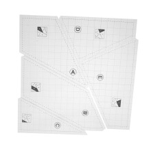 Patchwork Template Sewing Templates Set - 19X12.5cm Square Quilting Ruler for DIY Fabric Projects and Quilting
