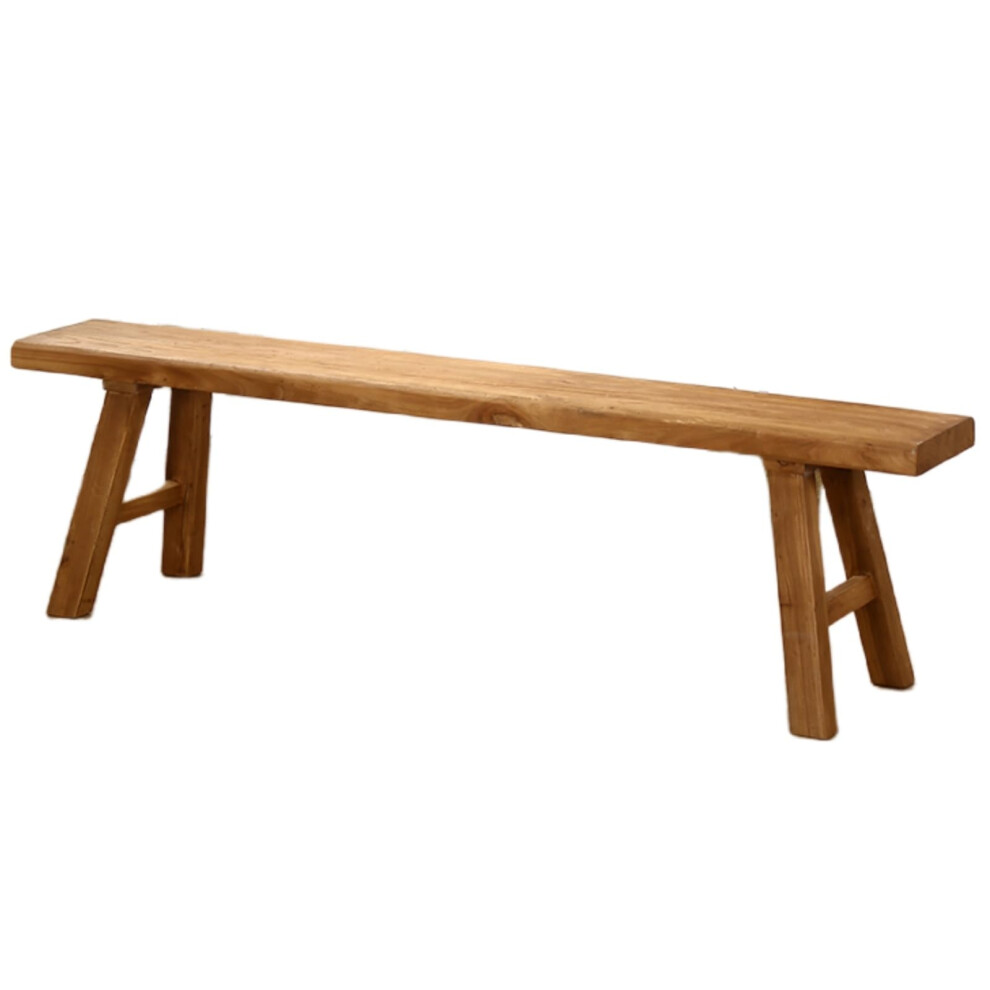 Rustic Wooden Bench for Indoor Kitchen and Dining Room, Minimalist Hallway Seating, Natural Solid Wood, 4-Foot Length-image-OPC-PK2PF67-NEW