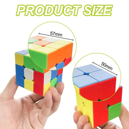Magic Cube 3x3x3 + 2x2x2, Coloured Cube Magical Cube, Magic Cube for Beginners and Advanced Users 2