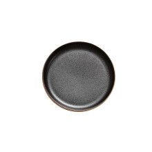 Dinner Plate Set, 10-Inch Matte Black Ceramic Plates for Microwave and Dishwasher, Modern S-Steak Salad Pasta Dessert Dishes