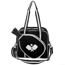 Paddle Storage Solution, Large Neoprene Bag for Easy Transport of Black/White Pickleball Gear and Equipment