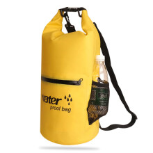 Inflatable Waterproof Swimming Buoy Storage Bag - Durable PVC, Eye-Catching Yellow for Boating, Kayaking, Rafting, Camping