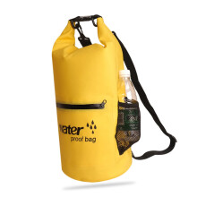 Waterproof PVC Swim Buoy Mesh Bag - Practical Swimming Bag for Boating, Kayaking, Fishing, and Beach Activities - Yellow