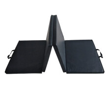 Training Mat Quadruple Foldable Gymnastics Mat 240 x 60 x 5 cm Leather Yoga Fitness Mat with Handle for Easy Carry