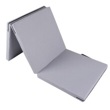 PU Gymnastics Training Mat, Triple Foldable, 5 cm Thick, 180 x 60 cm, Gray, Home Fitness Mat