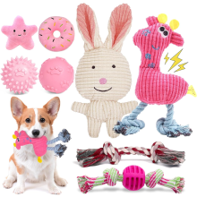 2TRUL 8 Pack Luxury Puppy Toys for Teething Small Dogs, Puppy Chew Toys with Squeaky Dog Toys, Balls and Rope Dog Chew