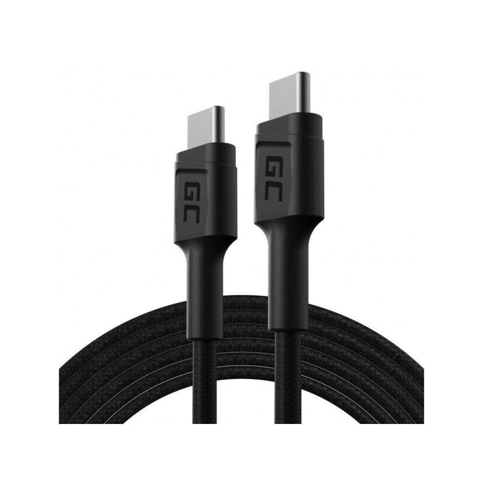 Câble Green Cell GC PowerStream USB-C - USB-C 200cm, schnelle Power Delivery-Ladung (60W), Ultra Charge, QC 3.0