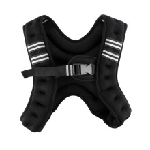 3 kg Running Weight Jacket Training Vest with Reflective Stripes for Fitness Exercise - Black Iron Sand Support Vest