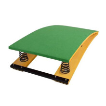 Children's Gymnastic Jumping Board 80x50x20cm Green, Curved Salto Booster with Spring Pedal for Home Gym, Load Weight 50kg