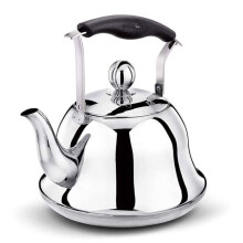 Whistling Kettle 6L made of 304 Stainless Steel for Induction Hobs and Gas Stoves, Silver Teapot