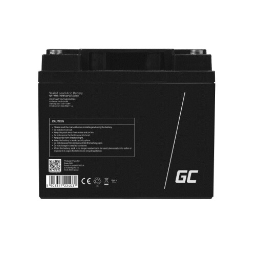 GRØNT CELL GELBATTERI AGM23 12V 44AH 1