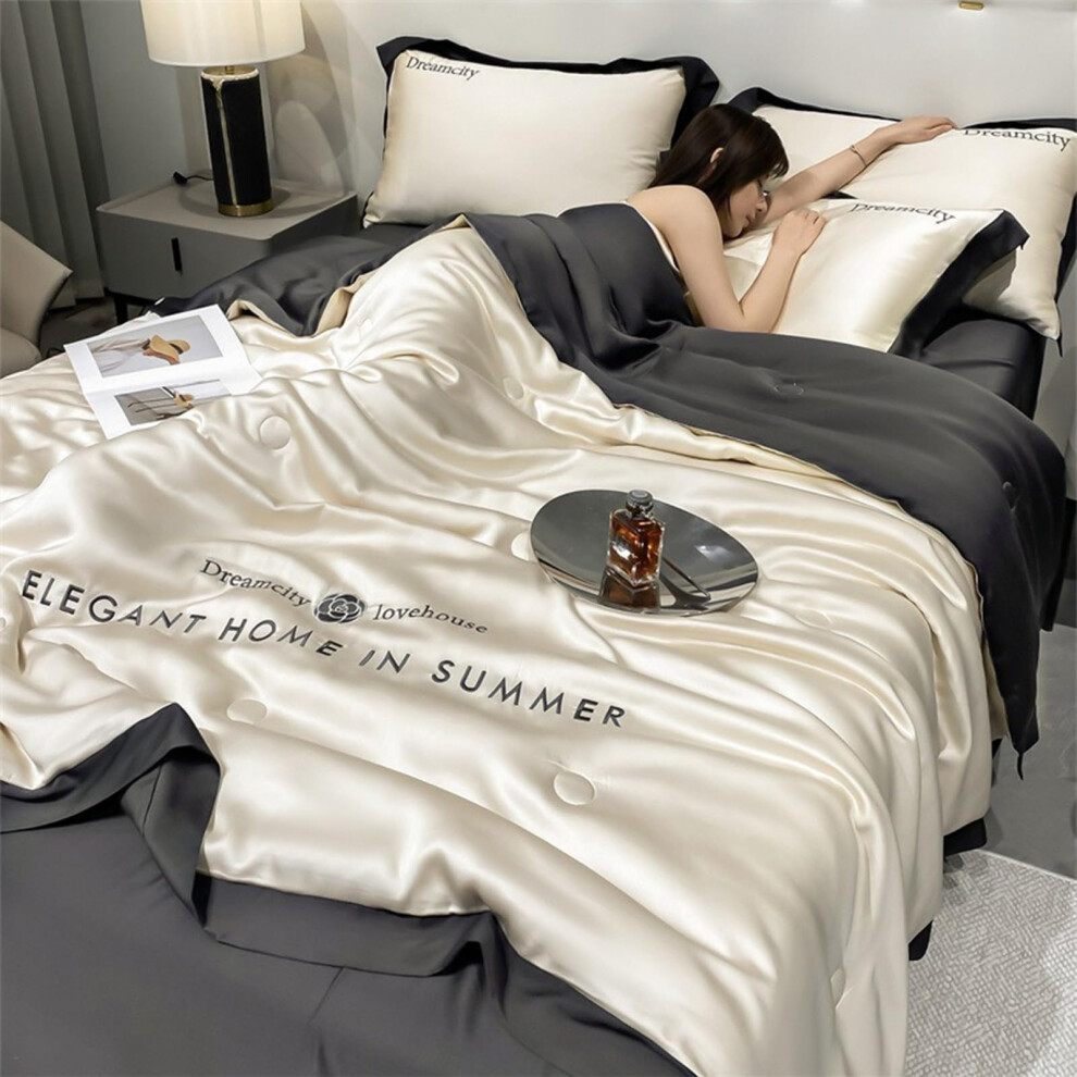 4-Sätze Kühldecke Zum Schlafen 200x230cm Doppelseitige Atmungsaktive Sommerdecke Für Erwachsene Baby Kinder Schlafsofa
