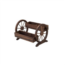 Wooden Patio Planter Box, Multilayer Garden Plant Stand, Solid Wood Decorative Outdoor Flower Pot for Balcony