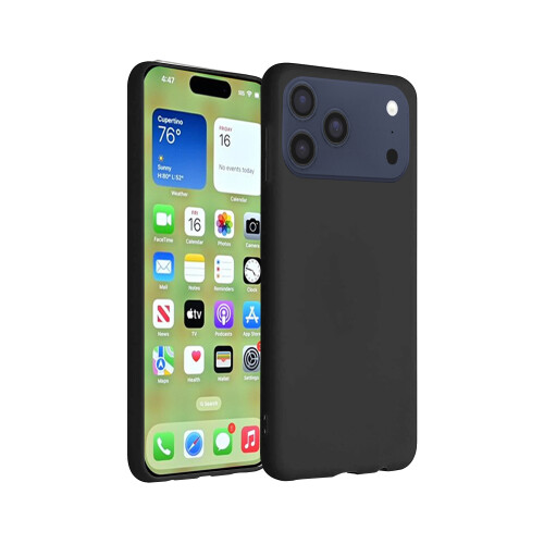 (Black) For Apple iPhone 17 Pro Max Silicone Gel TPU Phone Case