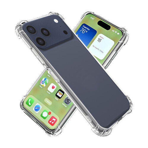 (Clear) For Apple iPhone 17 Pro Max Silicone Gel TPU Phone Case 2