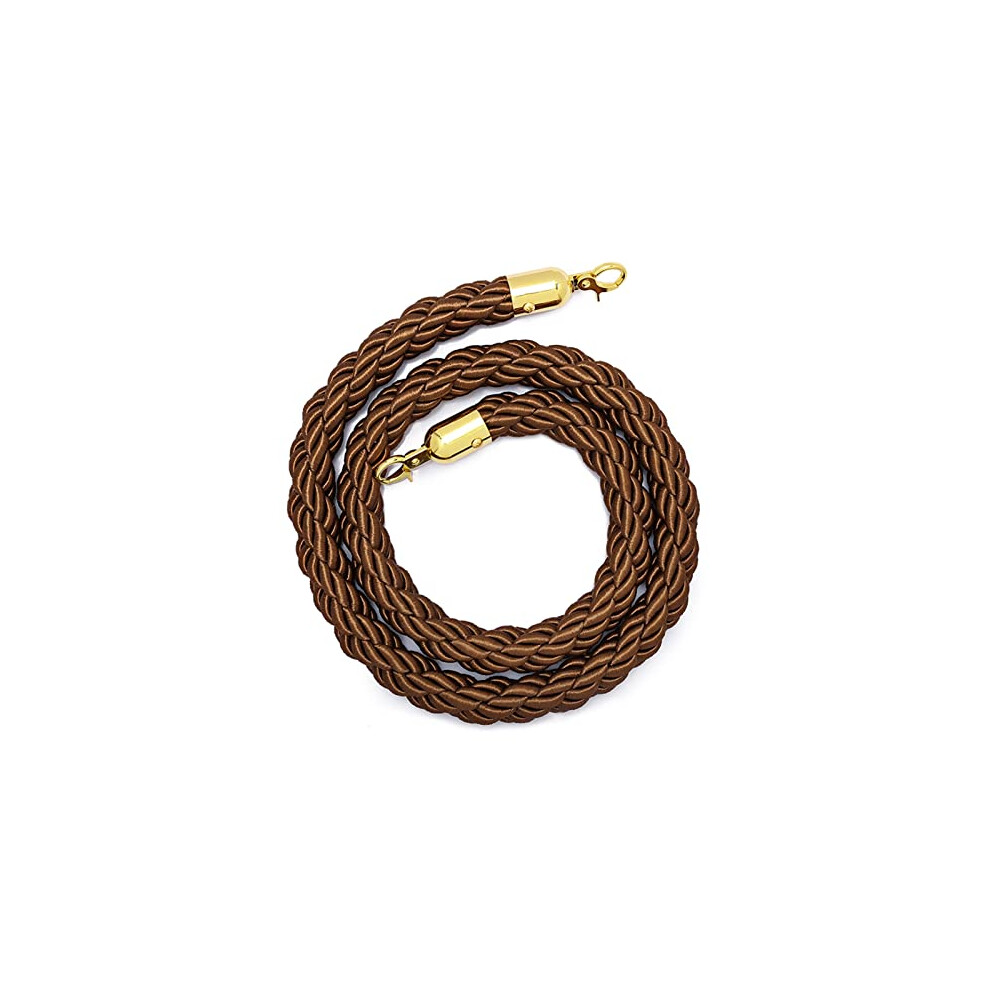 Braided Brown Hemp Rope With Hook For Bars Hotels And Cinemas 0.9M Decorative Barrier Rope 90Cm 3Ft 6482260074993