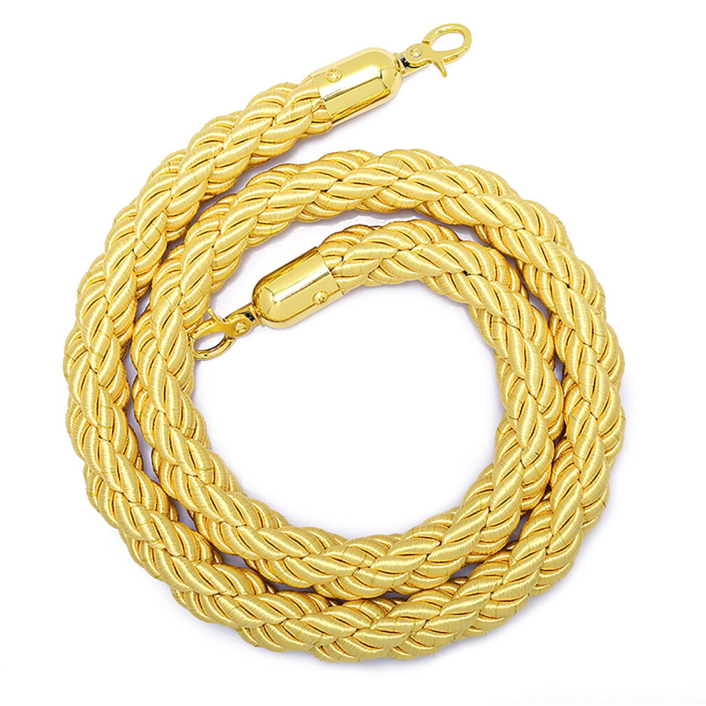 Samt Rungenseil Absperrseil 3-13 Fuã Lang Mit Edelstahl Karabinerhaken, Geflochtenes Hanfseil Light Coffee 350Cm 6447073084546