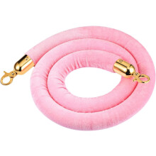 Pink Velvet Rope Lock for Dome Struts 1.5m VIP Crowd Control Barrier Set of 3 for Event Decorations