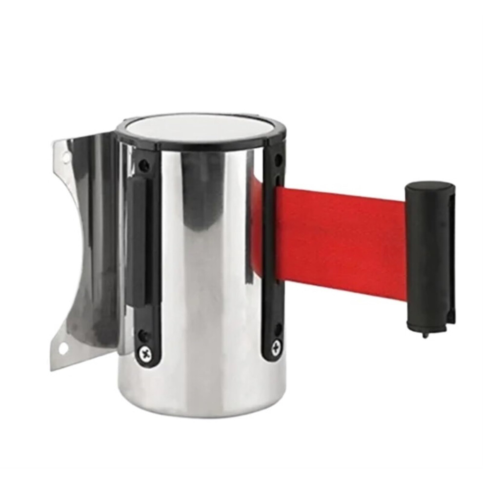 Retractable Stainless Steel Queue Barrier Tape 3 Meter Red Wall-Mounted Crowd Control Stanchion for Outdoor Events-image-OPC-PK2QCXC-NEW