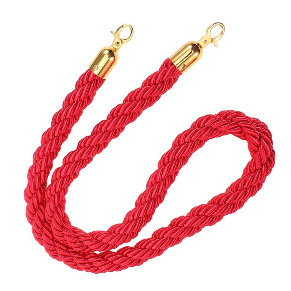 Isolation Zone Party Queue Barrier Rope Stanchions, Red Polyester Crowd Control Rope For Events, Snake Rope Connector Accessories 6038364712271