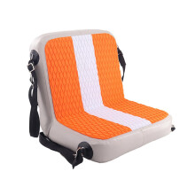 Kayak Seat with Backrest, Adjustable Boat Seat Cushion for Canoe and Paddle Board, Comfortable Orange Stripes Design