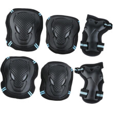 Hand Protection Set for Trampoline and Cycling - Outdoor Black Elbow Pads, Knee Pads, and Knibbling Ring