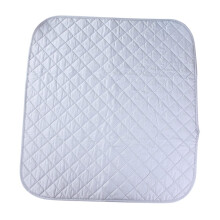 Ironing Mat Trolley Folding Small Step Stool with Thermal Insulation Cushion in White Baroque Design