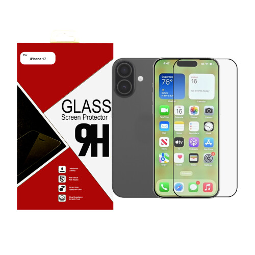 For Apple iPhone 17 Full Cover Tempered Glass Screen Protector