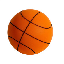 Quiet Indoor Basketball Foam Basketball for Kids, 18CM Diameter, Mesh Pocket, Suitable for Indoor Training, Orange