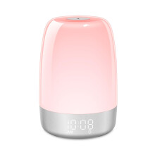 2-in-1 Sunrise Simulation Alarm Clock Night Light with Adjustable Brightness and Multiple Light Settings for Better Sleep