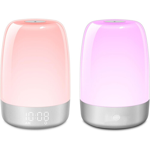 2-in-1 Sunrise Simulation Alarm Clock Night Light with Adjustable Brightness and Multiple Light Settings for Better Sleep 1