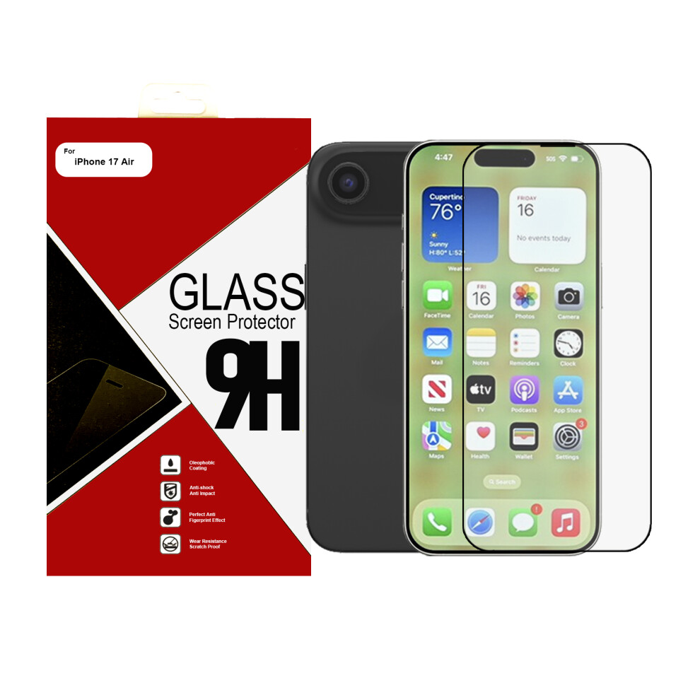 Generic Sold By Gadget Mob For Apple Iphone 17 Air Full Cover Tempered Glass Screen Protector