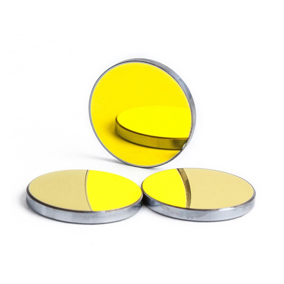 Si Reflective Lens For Co2 Laser Engraving And Cutting Machines, 25Mm Diameter, Gold Mirror Coated, 3 Pieces 6482260077987