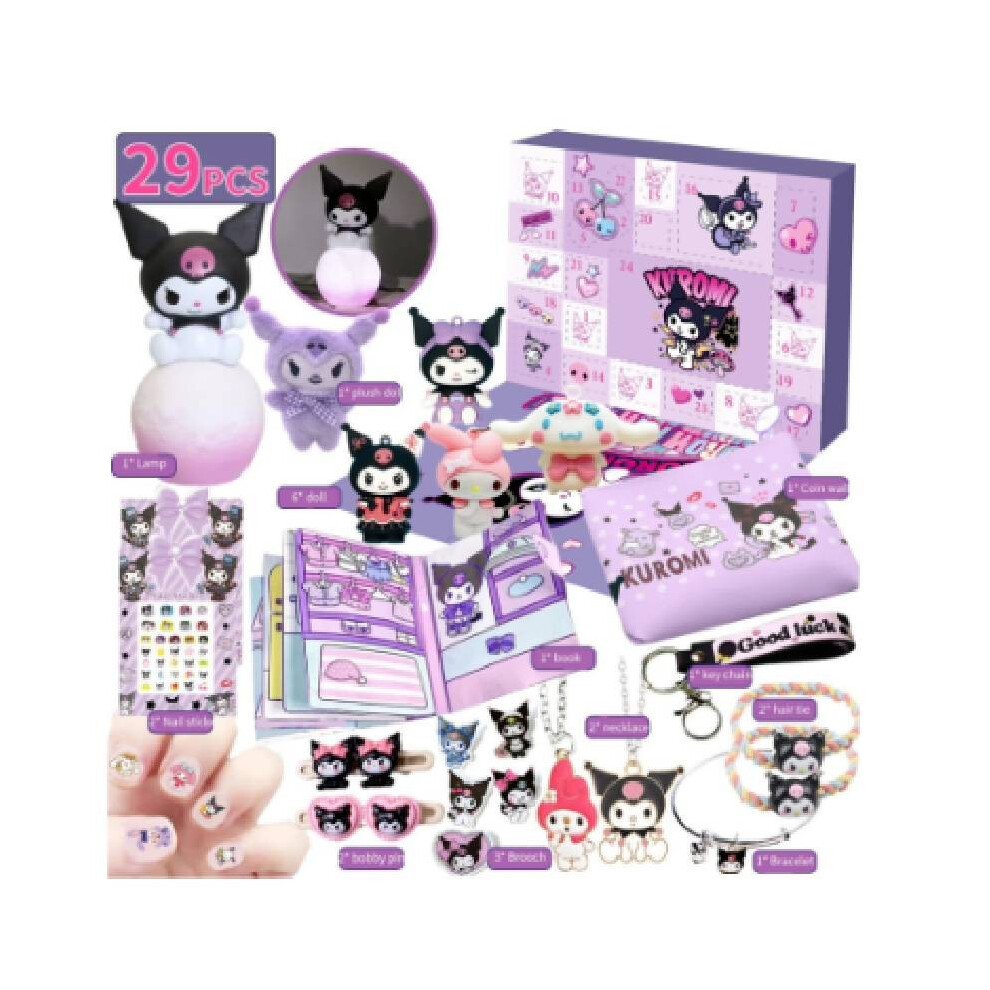 (Kuromi) Kuromi 24 Christmas Days Countdown Advent Calendar Surprise Blind Box Gift Xmas