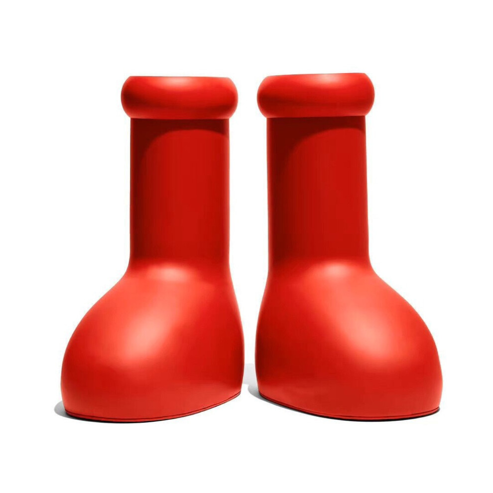 (45=Foot Length29cm) Big Mschf Red Boots Astroboy Rain Boots Rubber Sole Versatile Unisex Cartoon