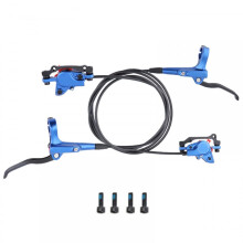Bicycle Hydraulic Disc Brakes 2 Piston Aluminium Alloy Front 800mm Rear 1400mm MTB Blue Compatible