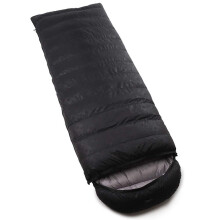 Camping Sleeping Bag Waterproof Lightweight with Double Zip and Compression Bag for -10C to 5C Schwarz