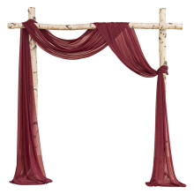 Transparent Wedding Arch and Grape Arch Voile Canopy Bed Curtains Red 1.75 x 600 cm Hands-Free Decoration for Events