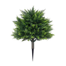 Artificial Topiary Trees 45 cm, Cedar Wood Shape Plants, Decorative Green Indoor Plants, Spike Ball Design
