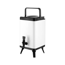 Insulated Barrel 304 Stainless Steel Hot Water Tea Urn with Tap Double Layer 6L Drinking Dispenser for Milk Coffee