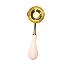Paint Spoon Sealing Wax Melting Spoon Portable Wood Pink Wax Seal Stamp Tool for Crafting and DIY Projects