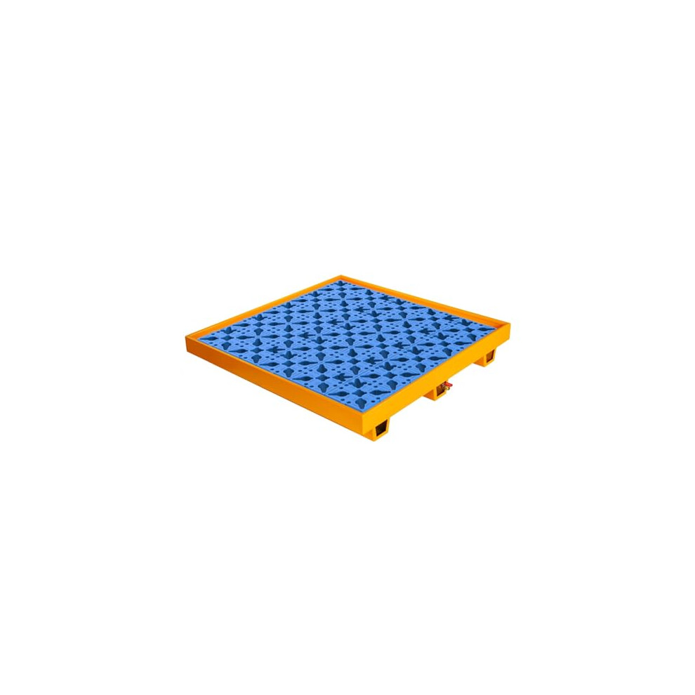 Drip Tray For Barrels, Leak-Proof Drip Tray With Drain, Stackable Tray, 65X65x15cm, Load Capacity B 6947110580357