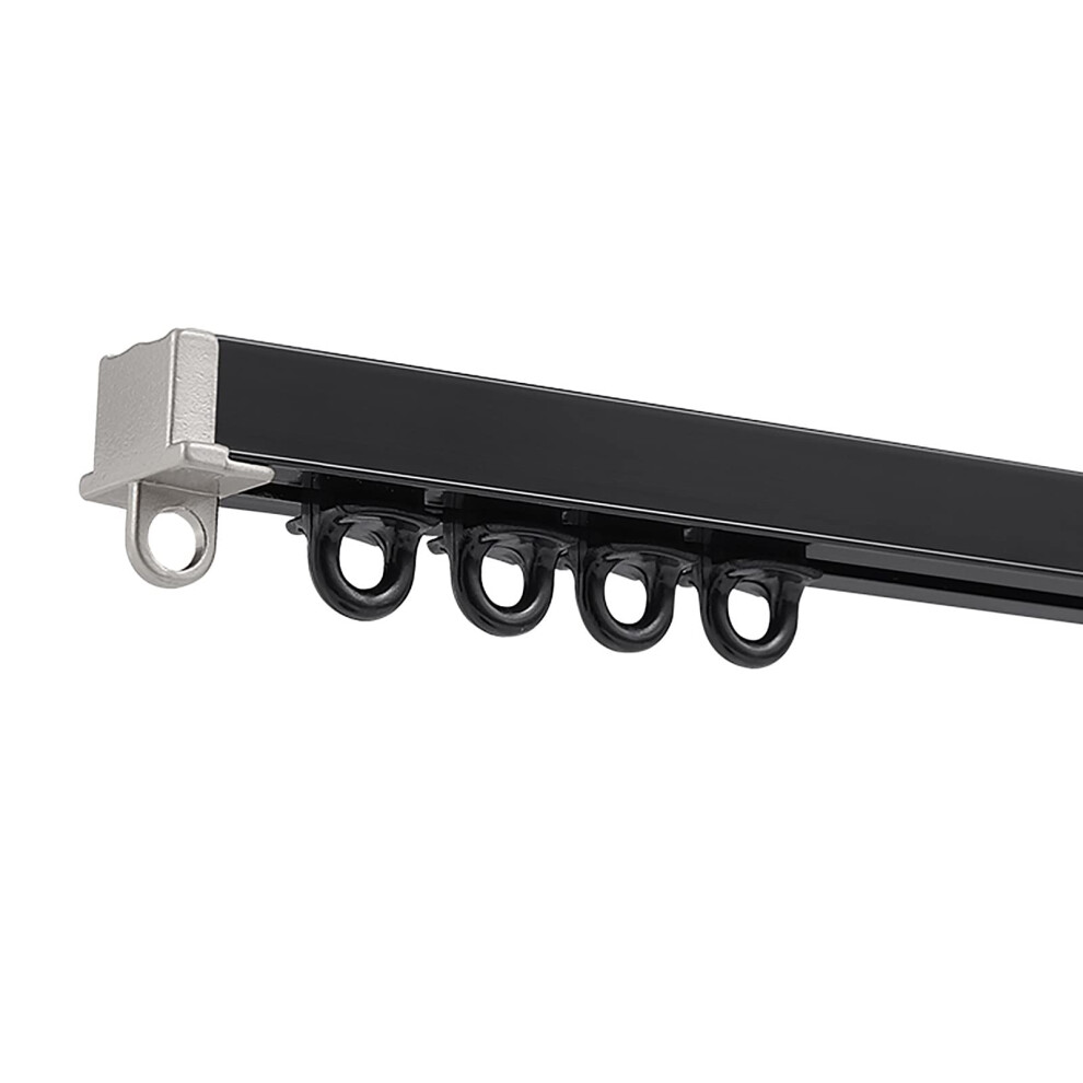 Invisible Ceiling-Mounted Curtain Rod, 100 x 1500 cm, Space Divider, Aluminum Alloy, Black for Hotels and Balconies-image-OPC-PK2T9CV-NEW